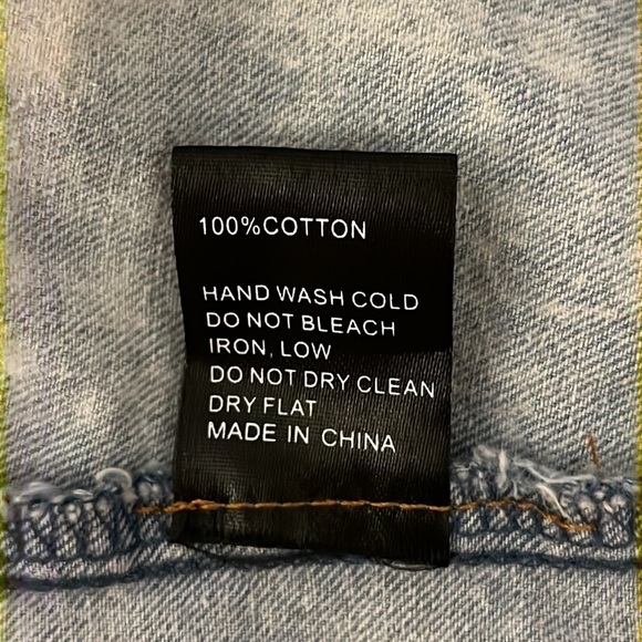 POL Washed‎ Denim Button Front Spaghetti Strap Dress Size M - Picture 9 of 9